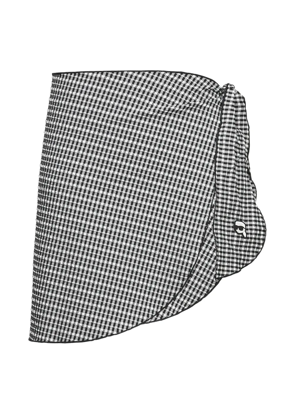 Karl Lagerfeld Ikon gingham pareo - Schwarz
