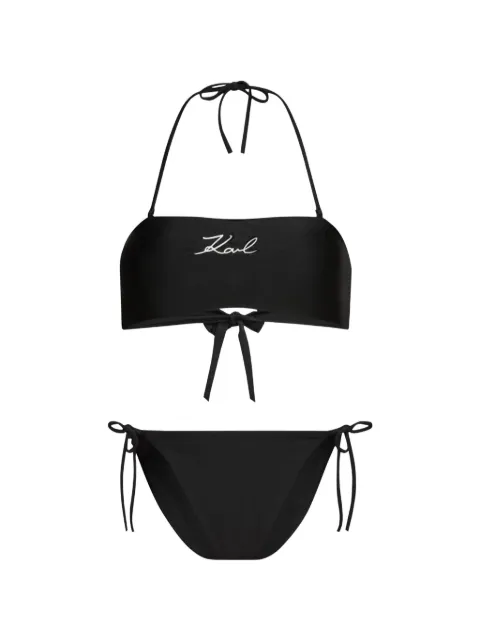 Karl Lagerfeld bikini estilo bandeau característico