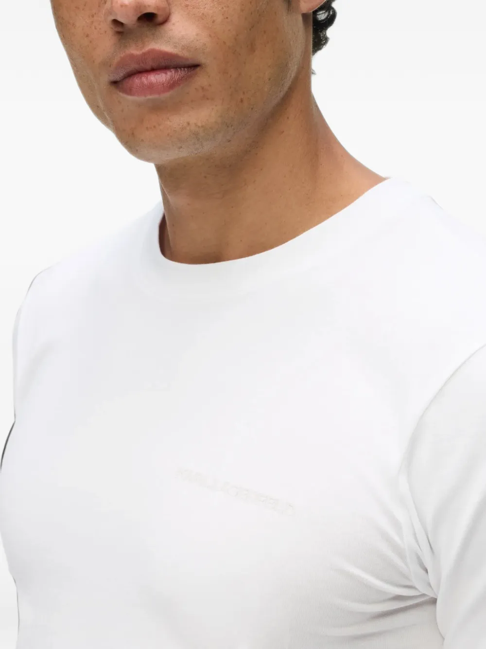 Karl Lagerfeld logo-print T-shirt Wit