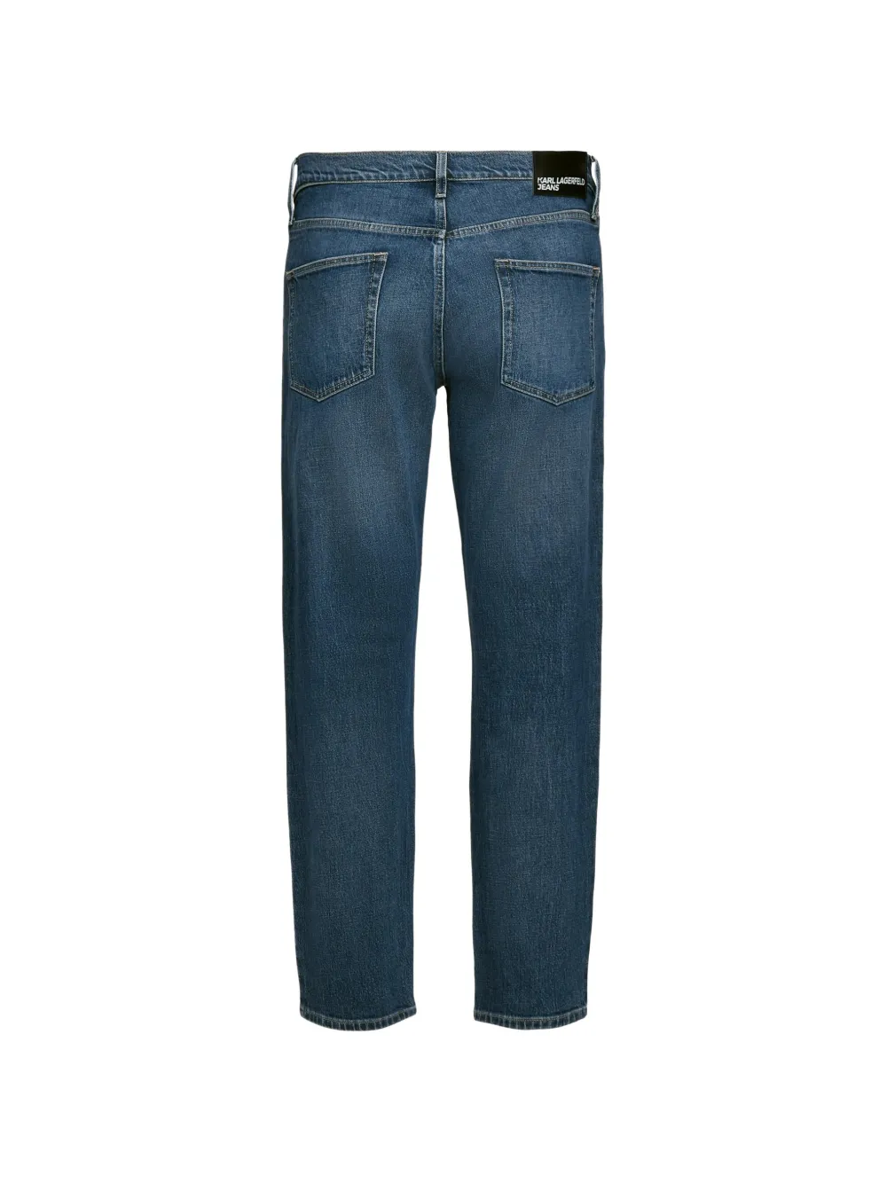 Karl Lagerfeld Jeans tapered-leg washed jeans Blauw