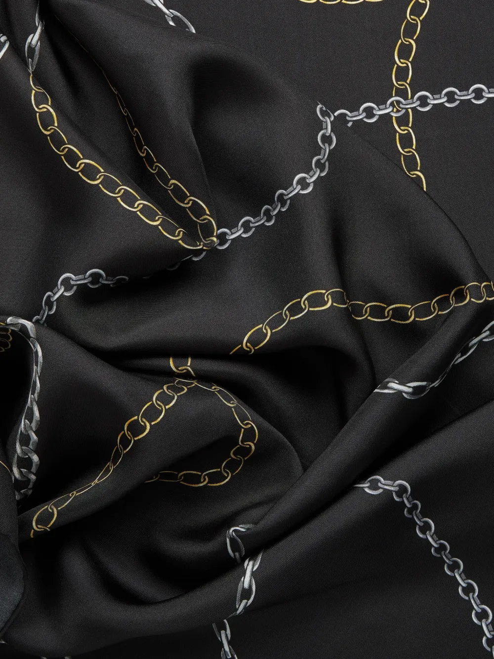 Karl Lagerfeld K Autograph chain-print scarf Zwart