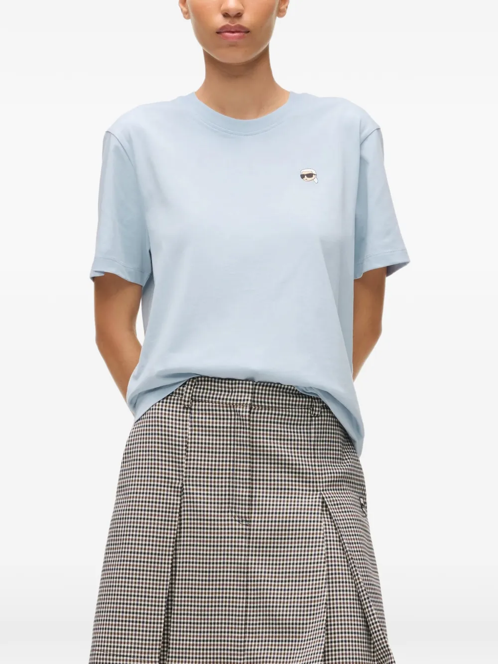 Karl Lagerfeld Ikon Klub T-shirt Blauw