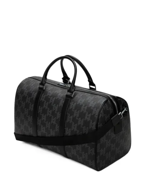 Karl Lagerfeld monogram-canvas weekender bag