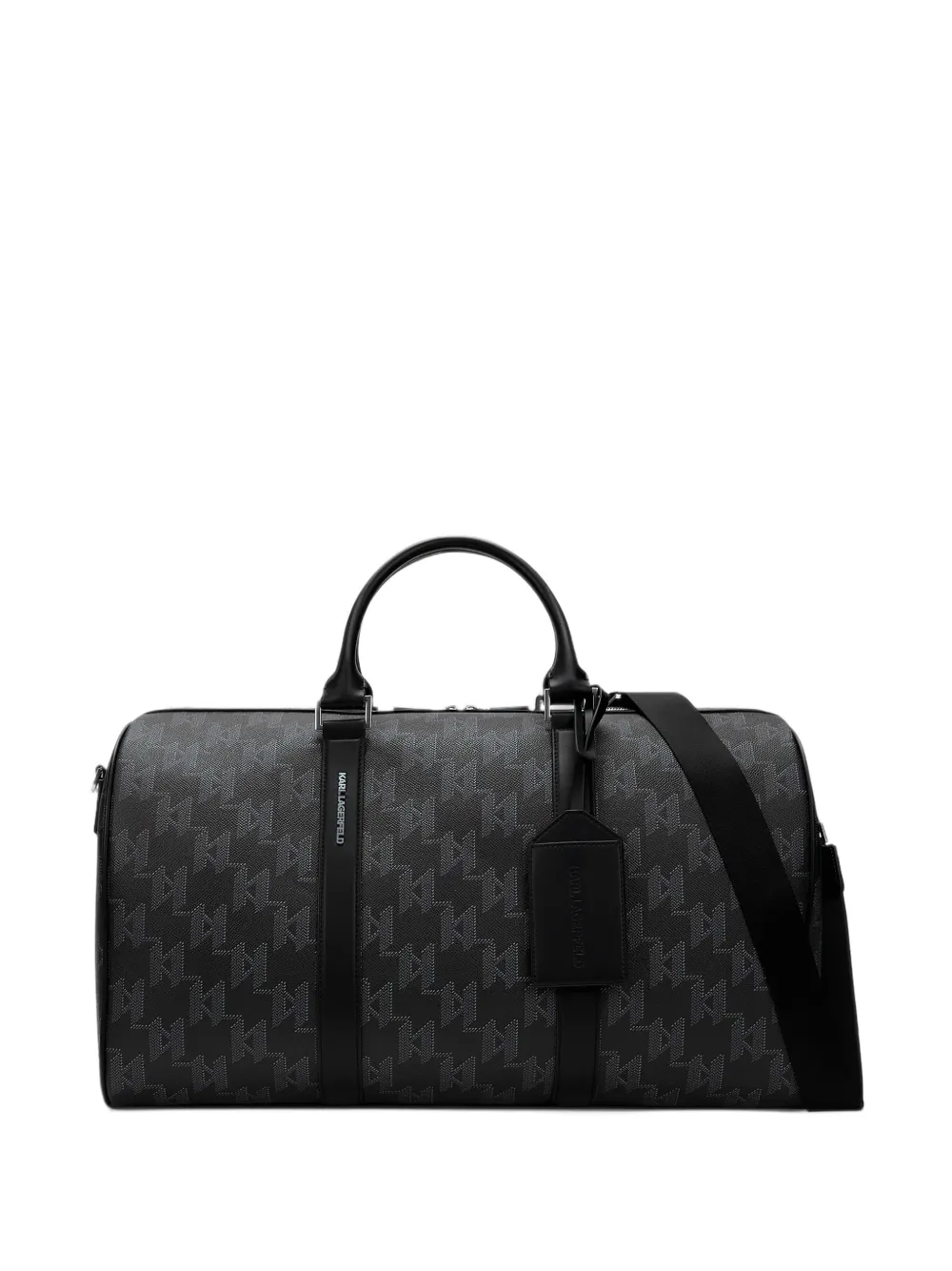 Karl Lagerfeld monogram-canvas weekender bag Zwart