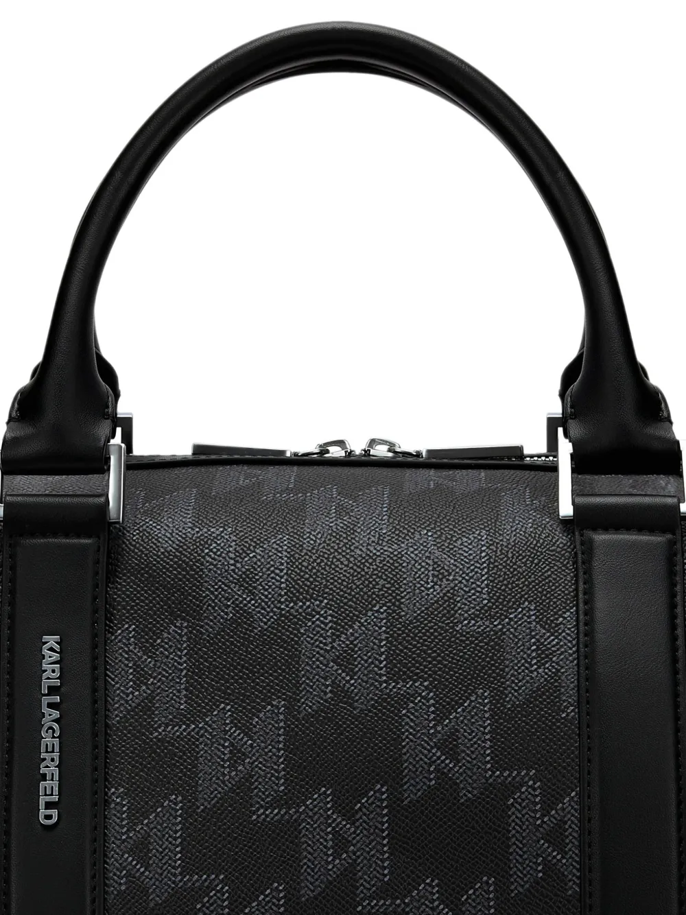 Karl Lagerfeld monogram-canvas weekender bag Zwart
