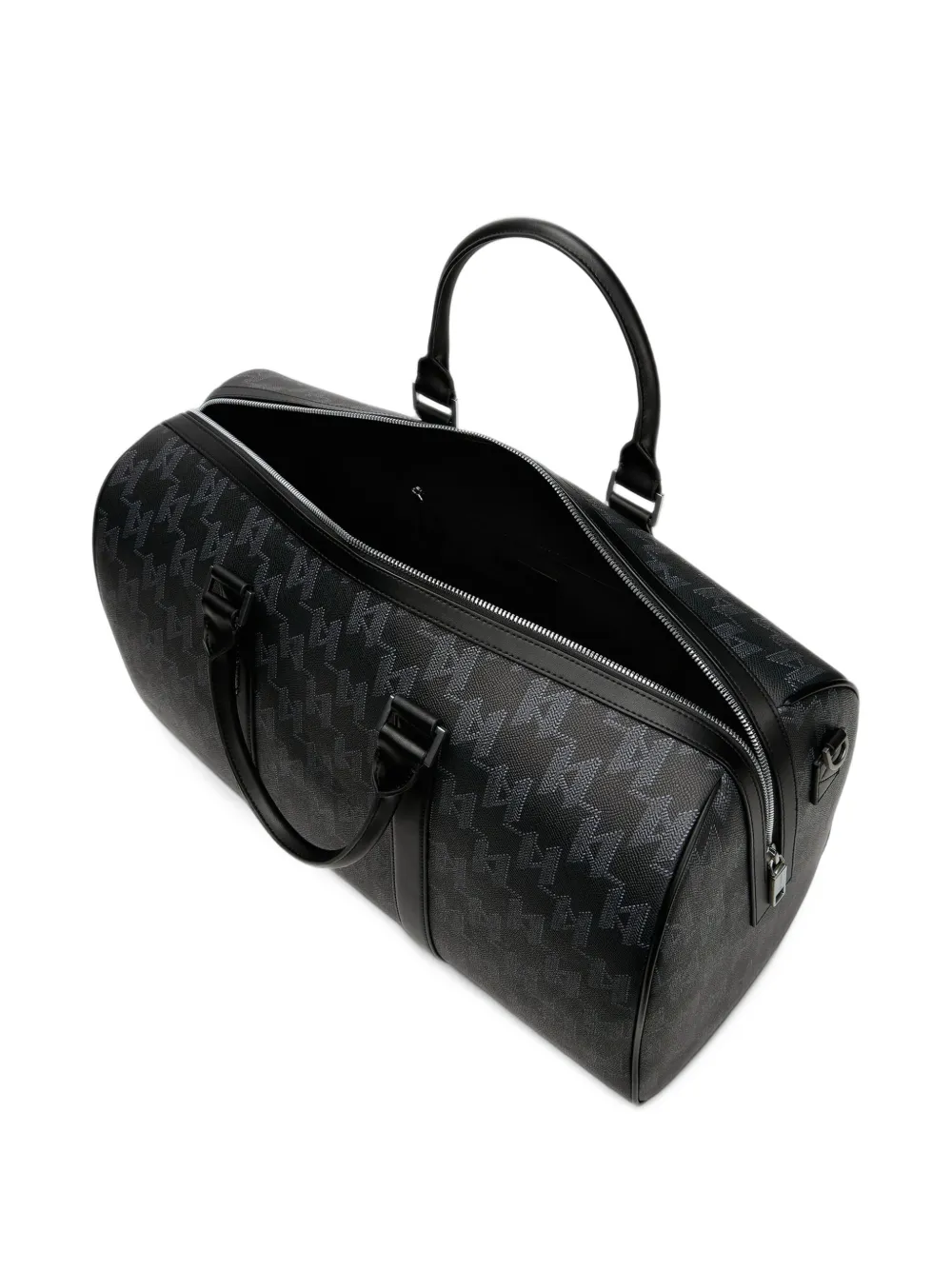 Karl Lagerfeld monogram-canvas weekender bag Zwart