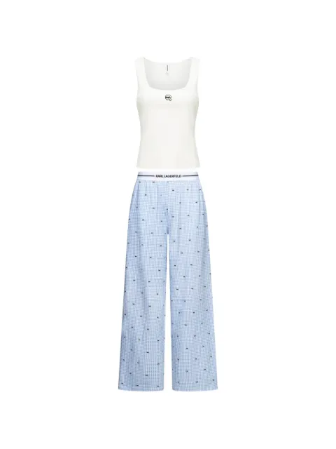Karl Lagerfeld Ikon gingham pajama set