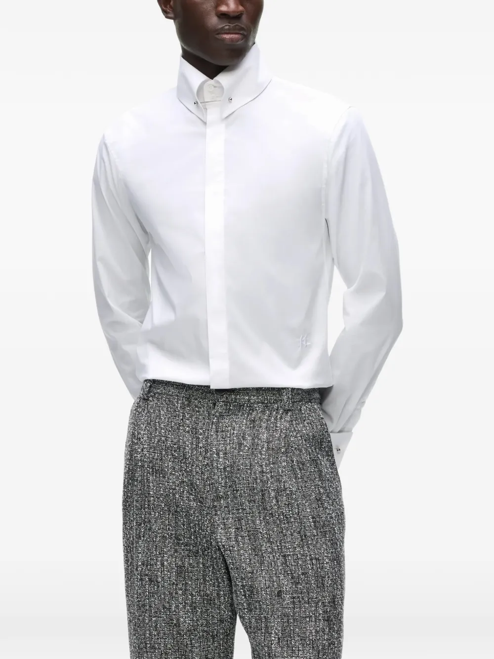 Karl Lagerfeld collar-bar shirt Wit