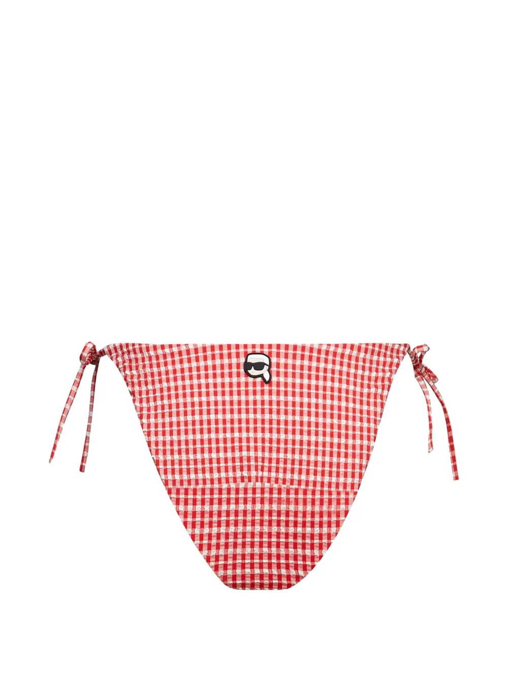 Karl Lagerfeld Ikon gingham bikini bottoms Rood