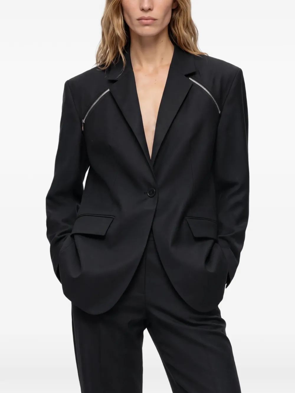 Karl Lagerfeld long-sleeves blazer - Black