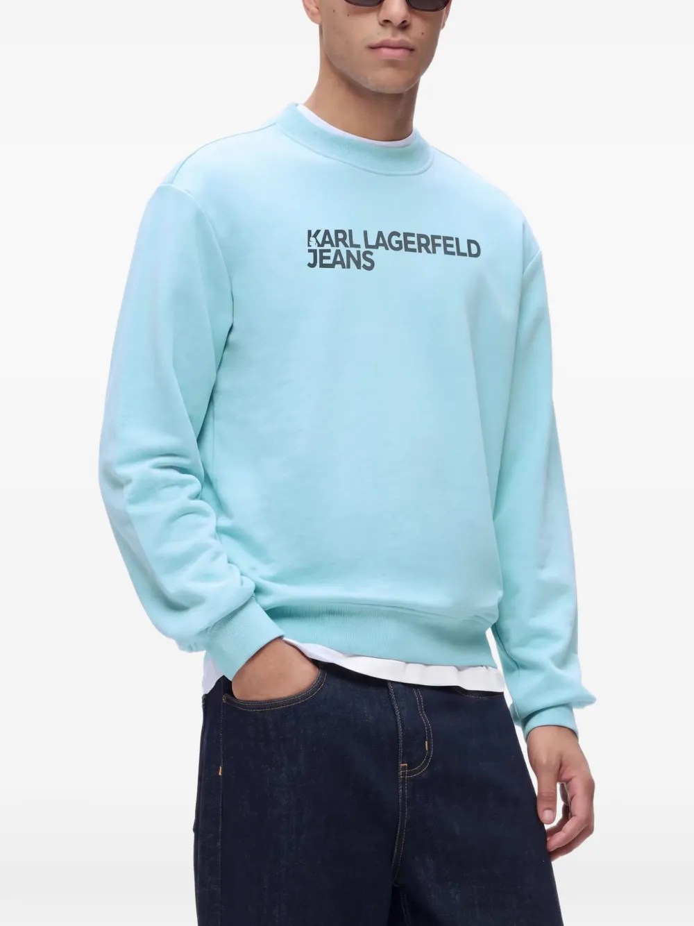 Karl Lagerfeld Jeans logo-print sweatshirt Blauw