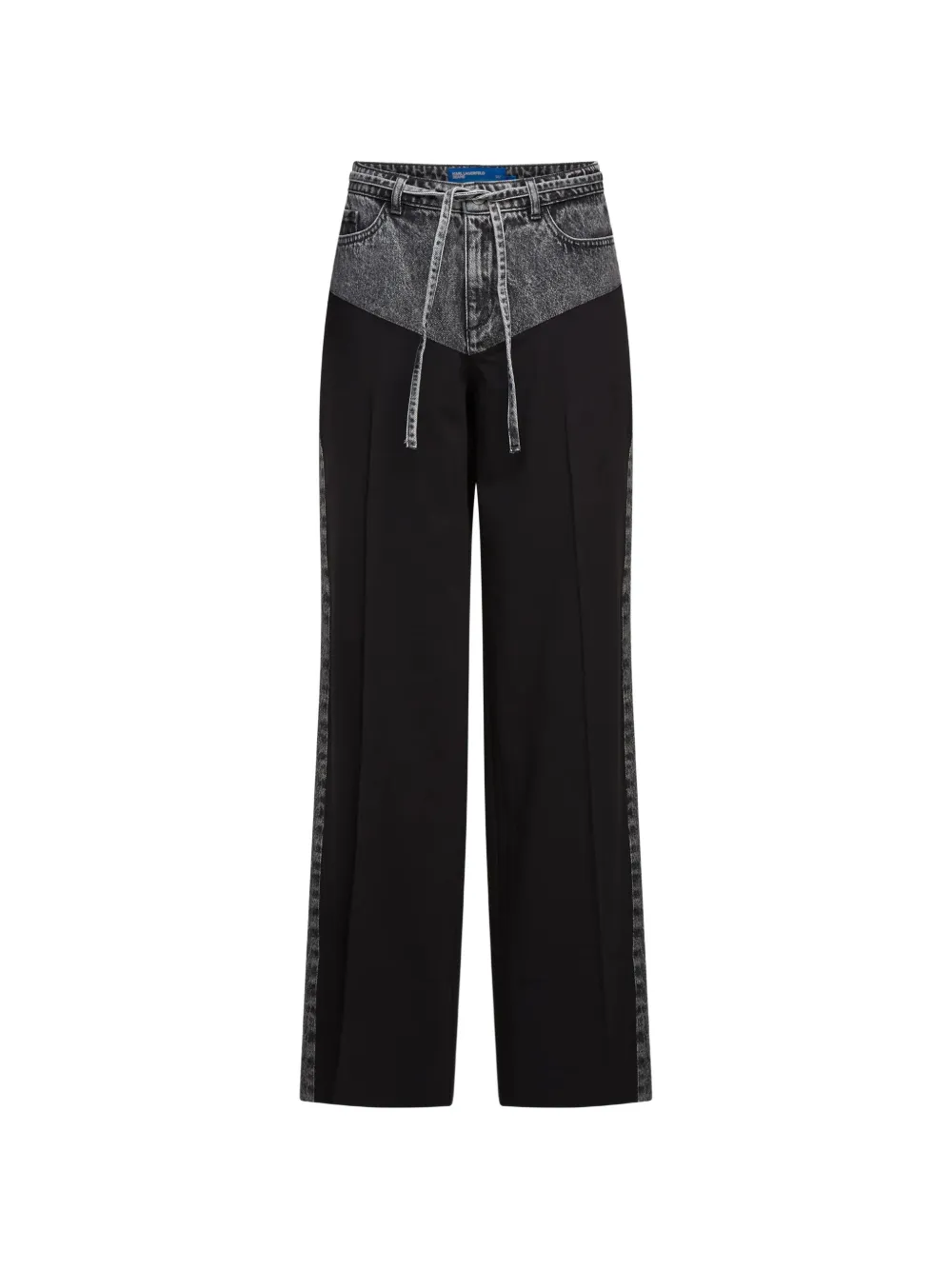 Karl Lagerfeld Jeans panelled denim-waist trousers Zwart