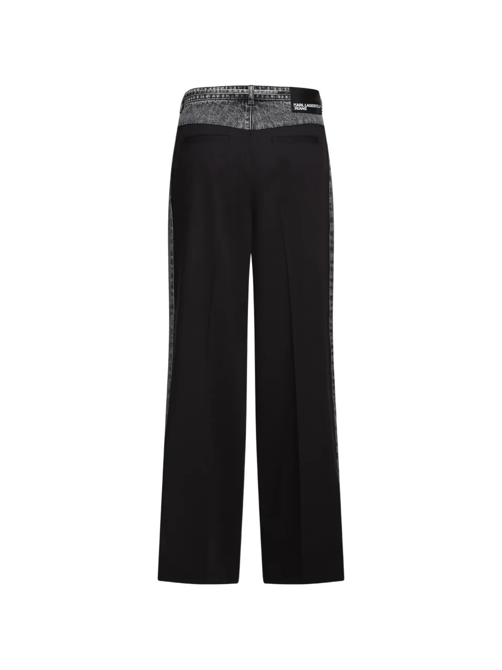 Karl Lagerfeld Jeans panelled denim-waist trousers Zwart