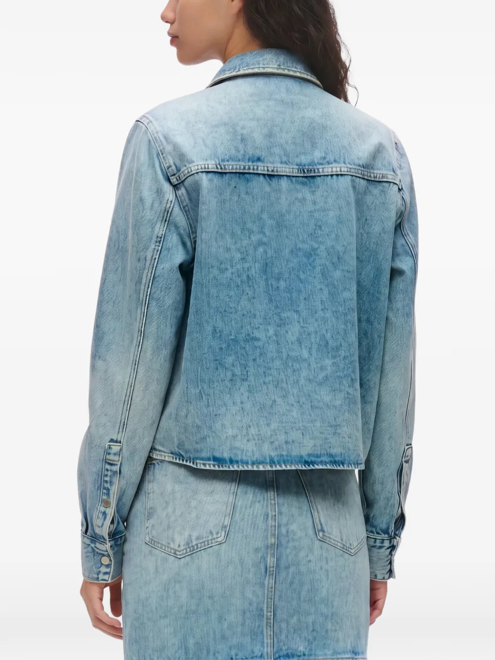 Karl Lagerfeld Jeans boxy-fit denim shirt Blauw