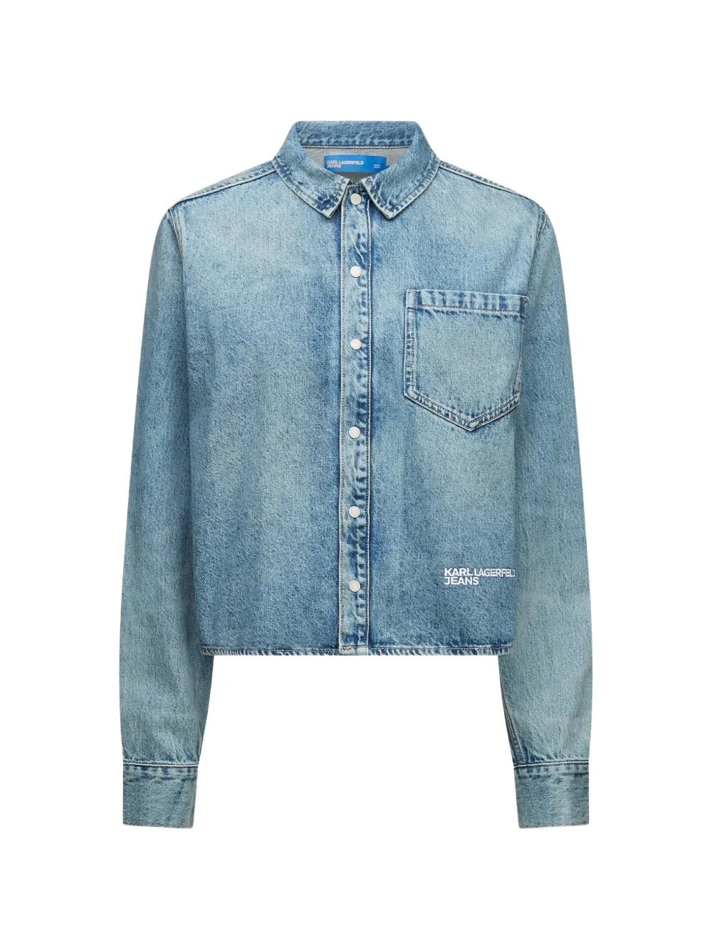Karl Lagerfeld Jeans boxy-fit denim shirt Blauw