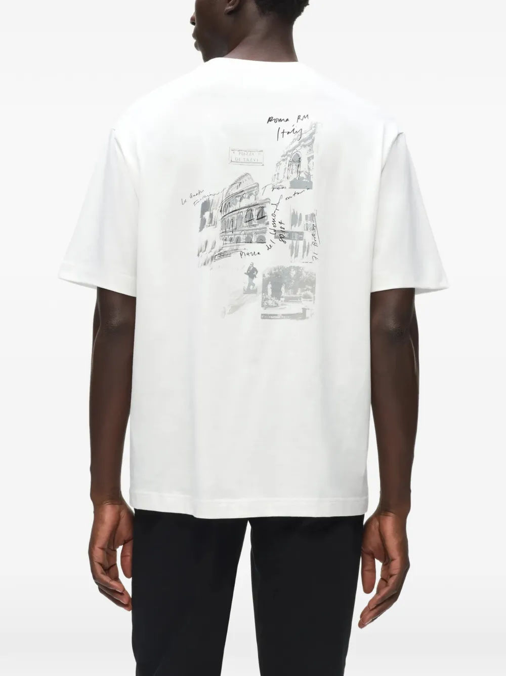 Karl Lagerfeld Sketches of Rome T-shirt Wit