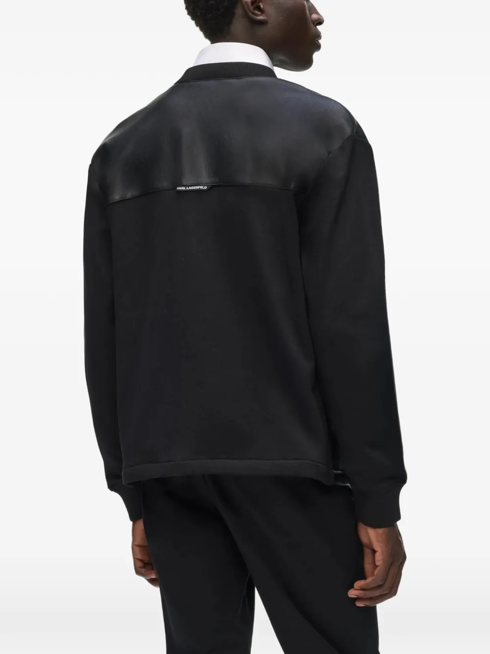 Karl Lagerfeld Varsity bomber sweatshirt Zwart