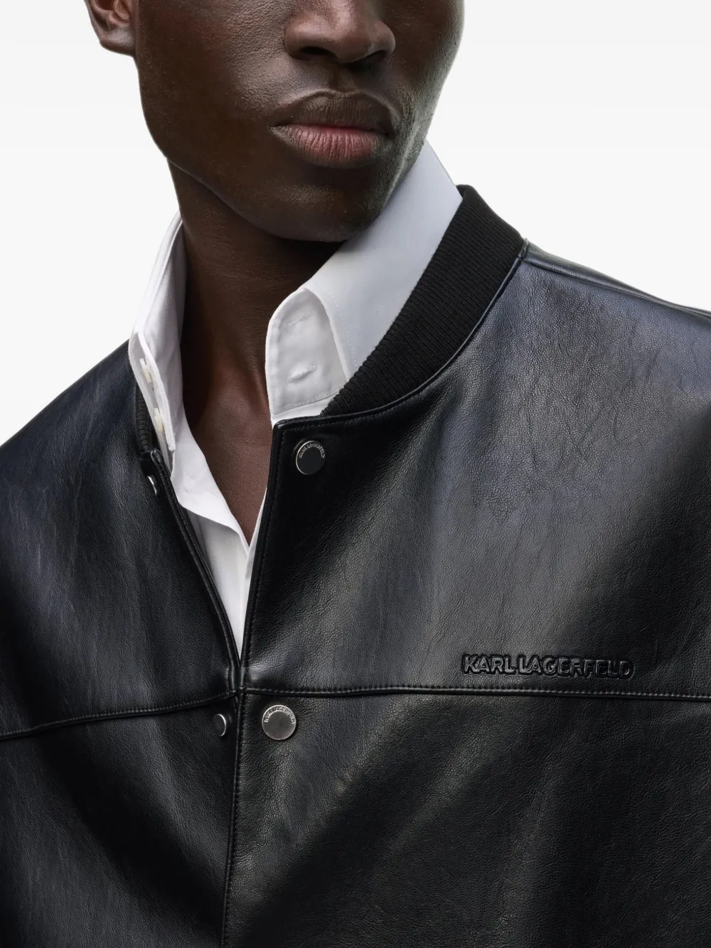 Karl Lagerfeld Varsity bomber sweatshirt Zwart