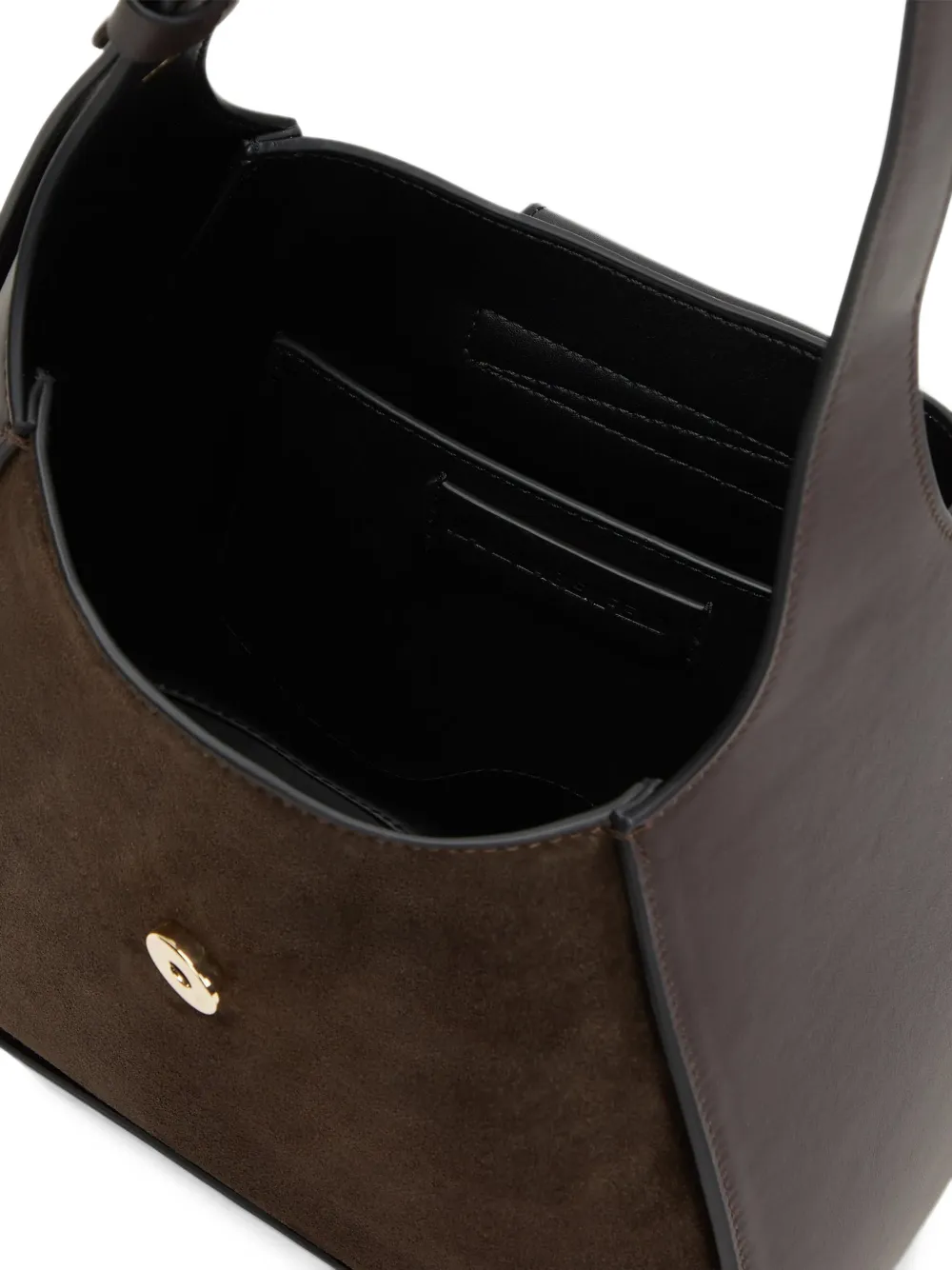 Karl Lagerfeld K Signature suede shoulder bag Bruin