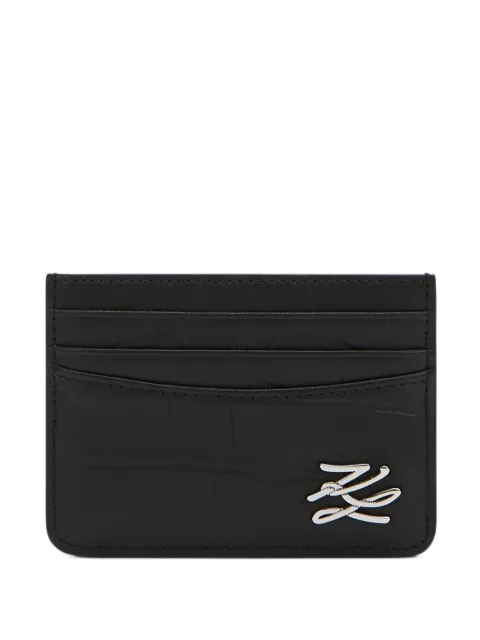 Karl Lagerfeld K/Croc leather cardholder
