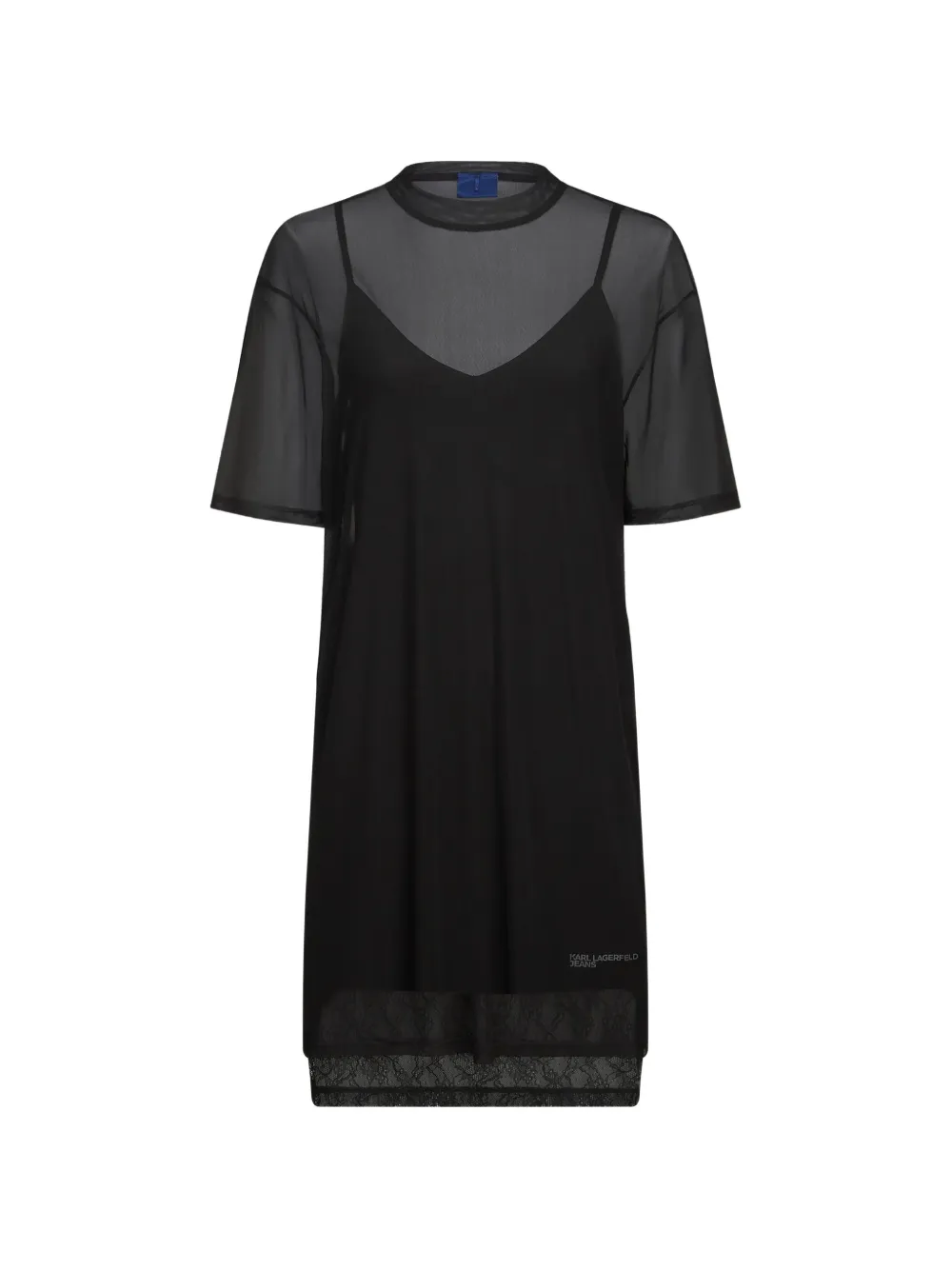 Karl Lagerfeld Jeans layered-detail mini dress - Nero