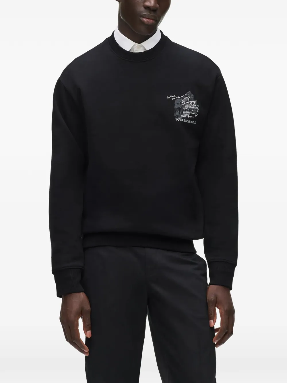 Karl Lagerfeld Sketches of Rome sweatshirt Zwart