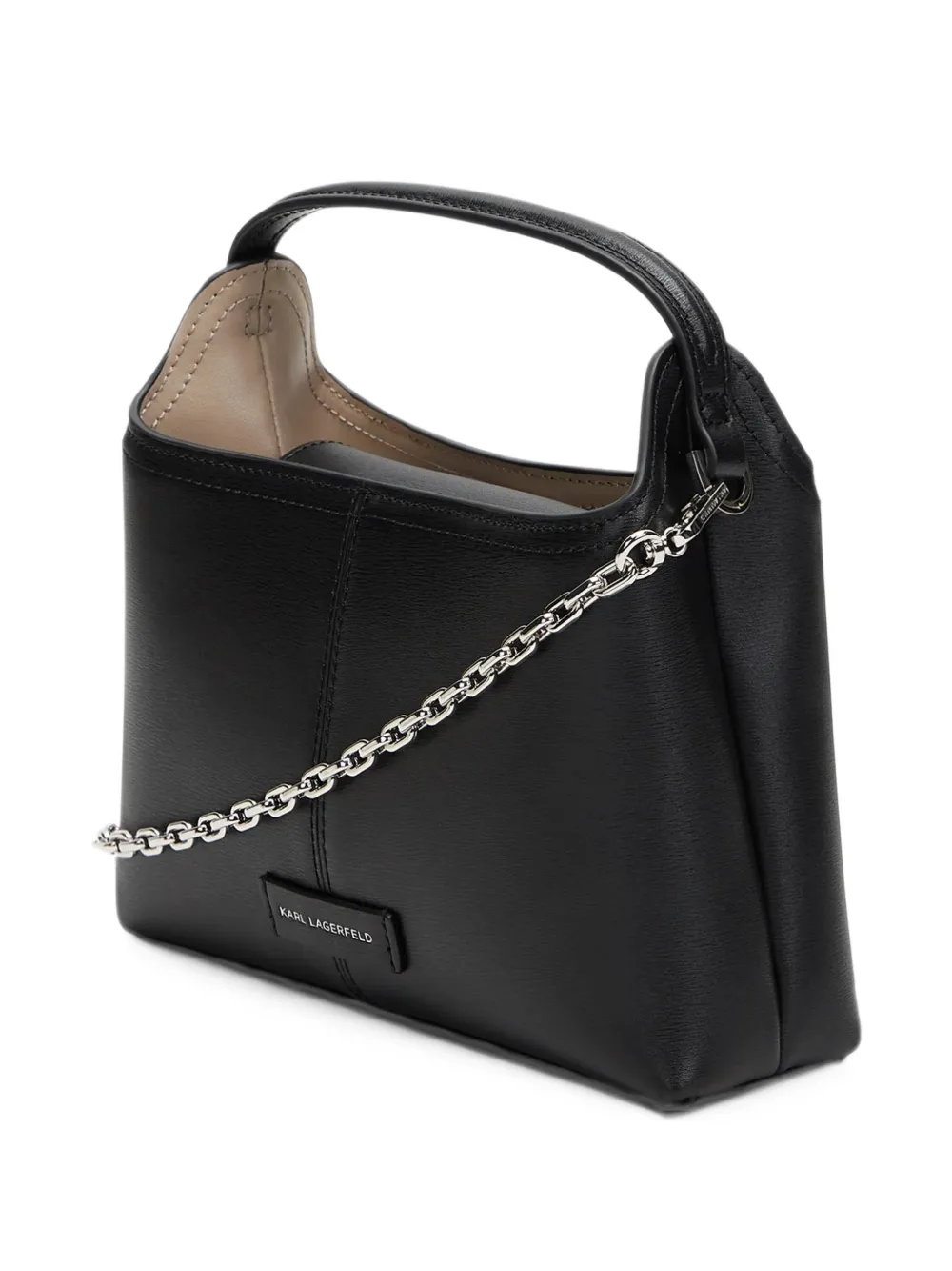 Karl Lagerfeld Kleine K Autograph shopper met ketting Zwart