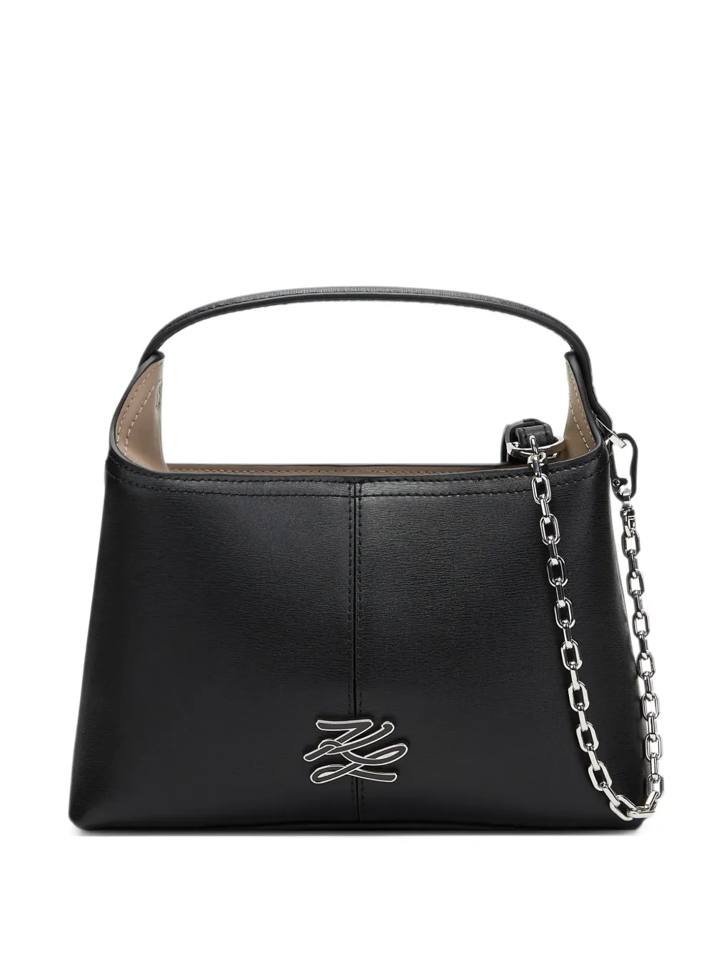 Karl Lagerfeld Kleine K Autograph shopper met ketting Zwart