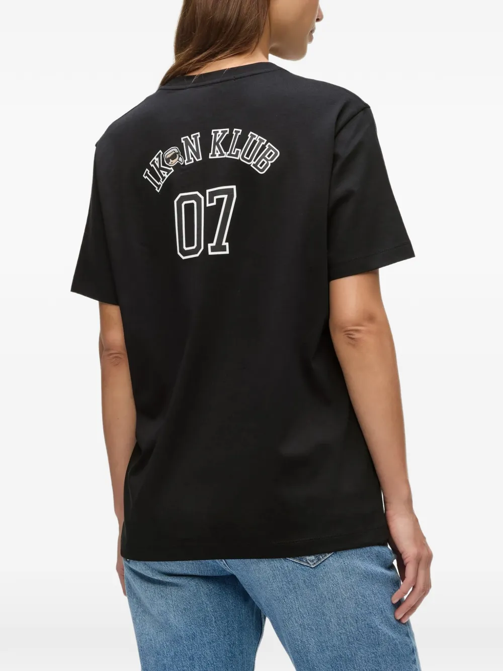 Karl Lagerfeld Ikon Klub T-shirt Zwart