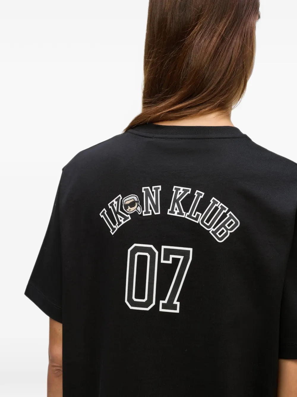 Karl Lagerfeld Ikon Klub T-shirt Zwart