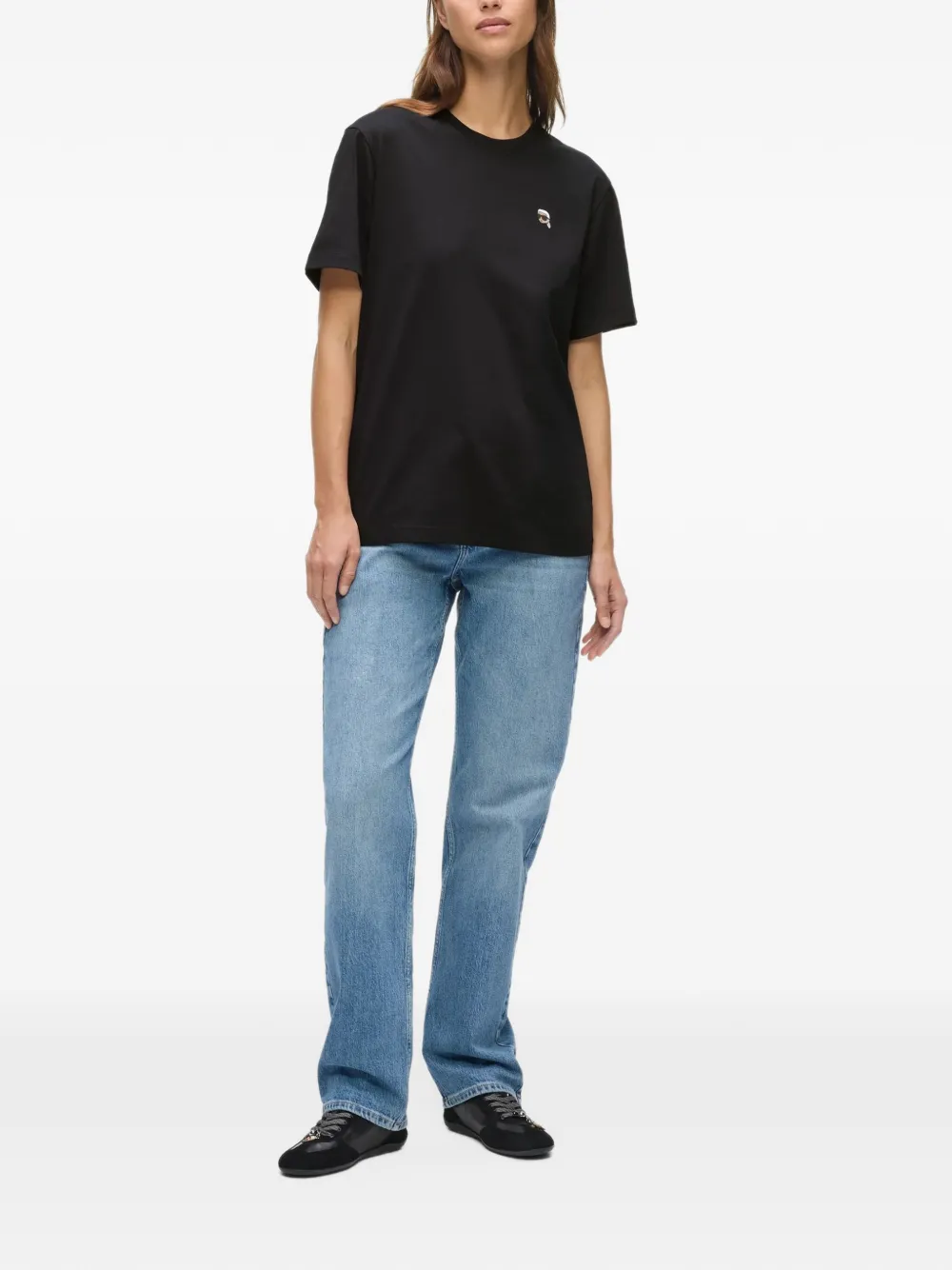 Karl Lagerfeld Ikon Klub T-shirt Zwart