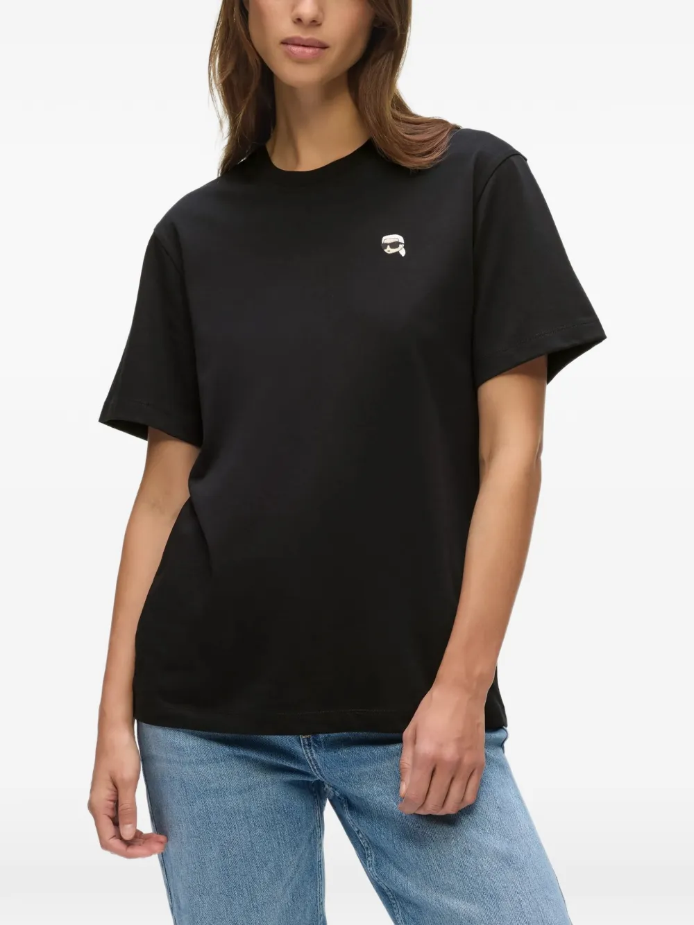 Karl Lagerfeld Ikon Klub T-shirt Zwart