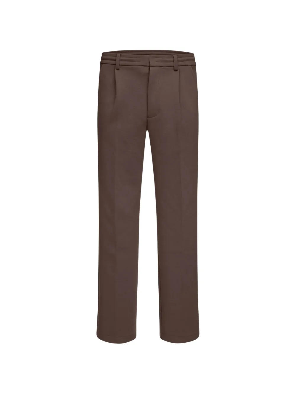 Karl Lagerfeld belt-loop pleated trousers Bruin