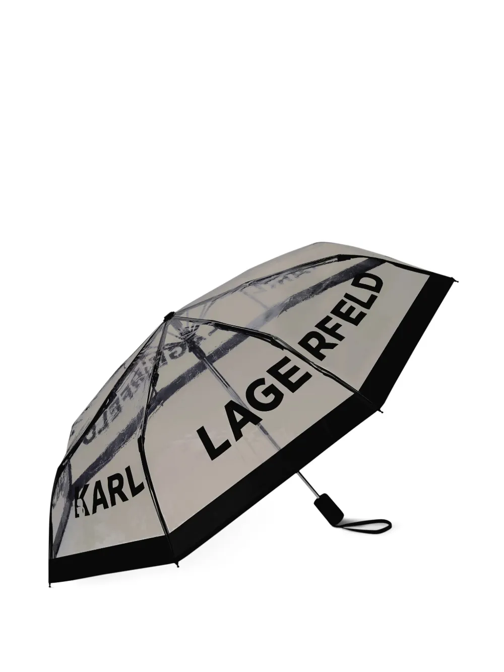 Karl Lagerfeld Jeans logo-print transparent umbrella Wit