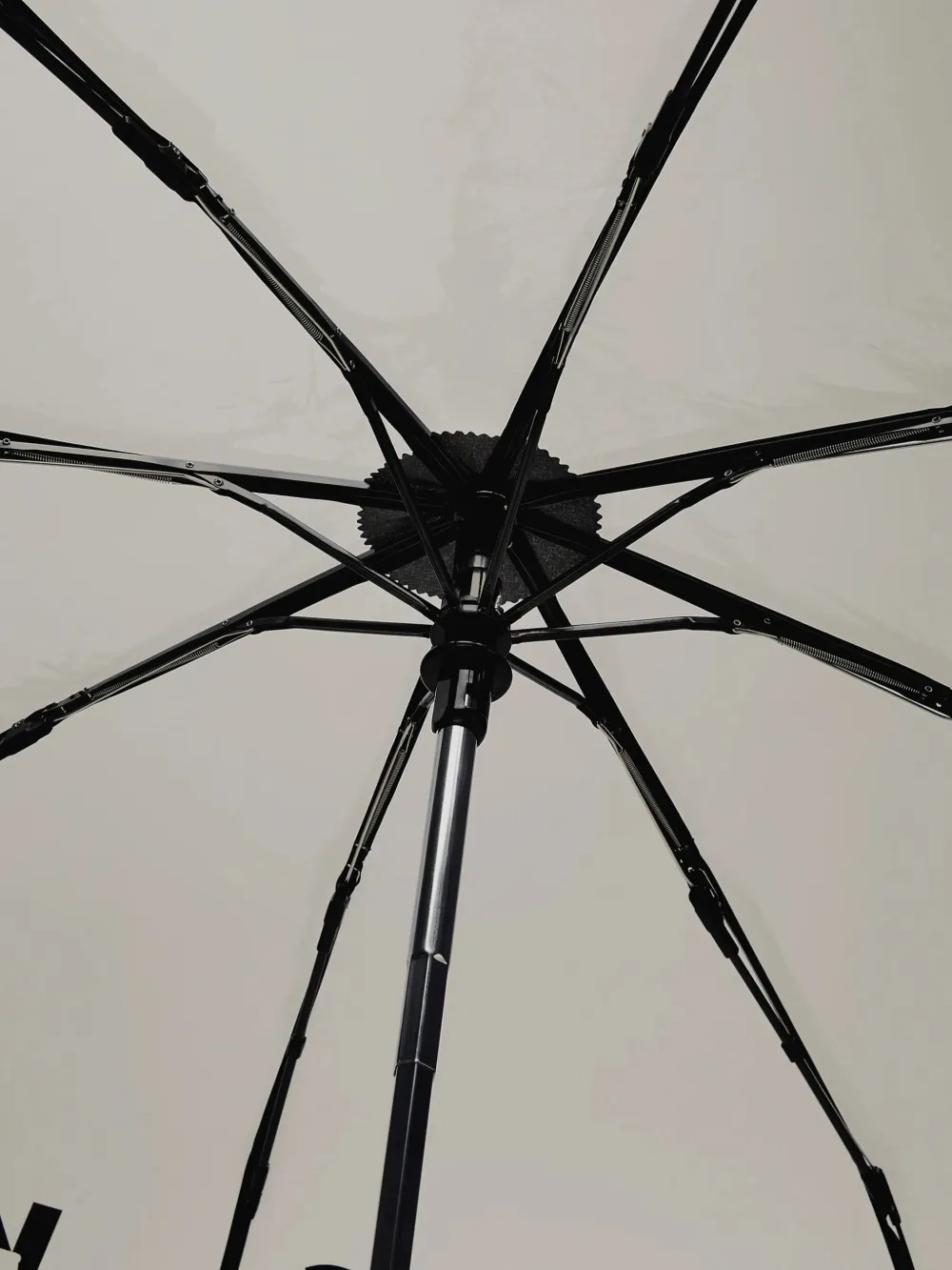 Karl Lagerfeld Jeans logo-print transparent umbrella Wit