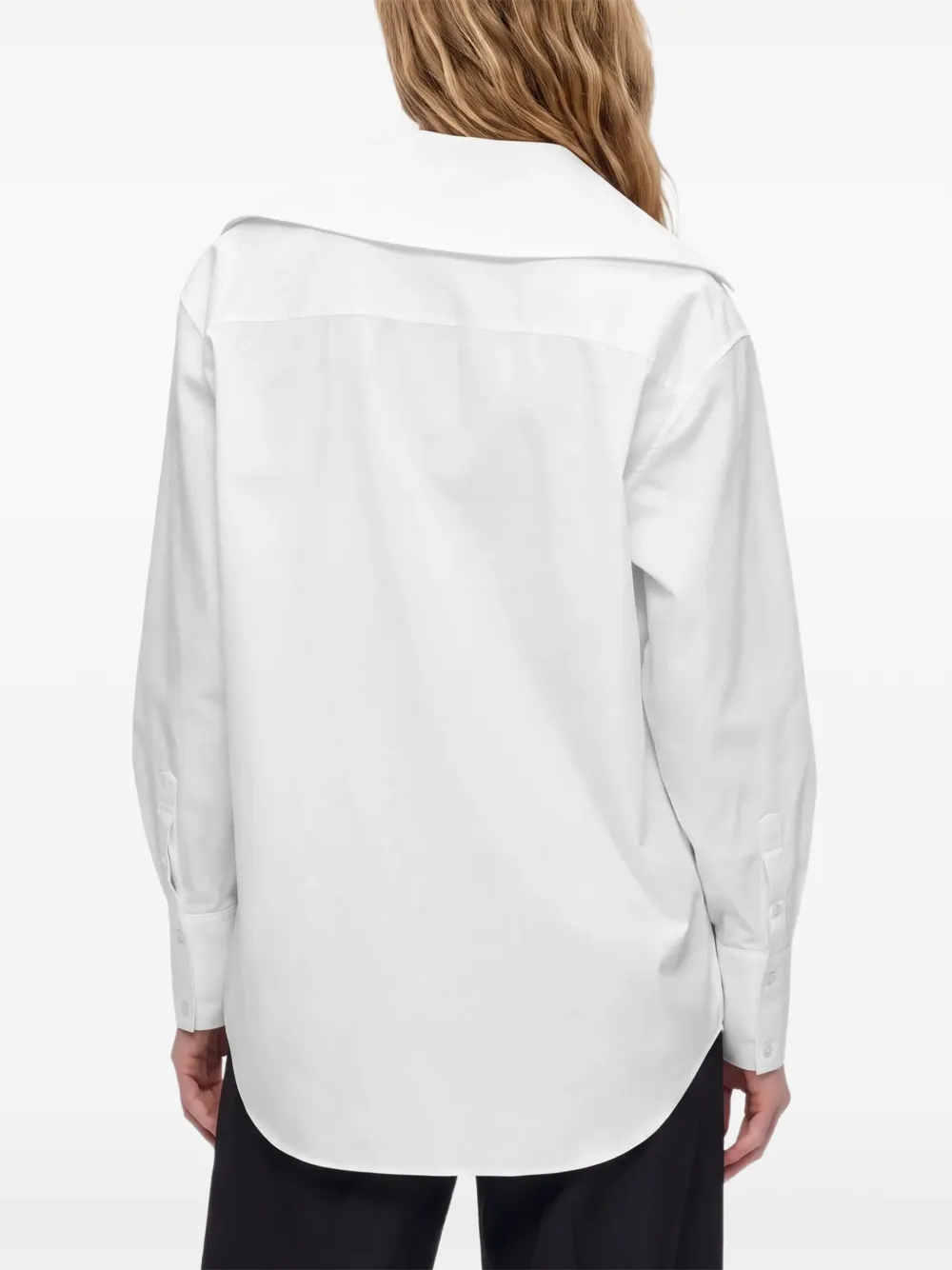 Karl Lagerfeld oversized-collar shirt Wit