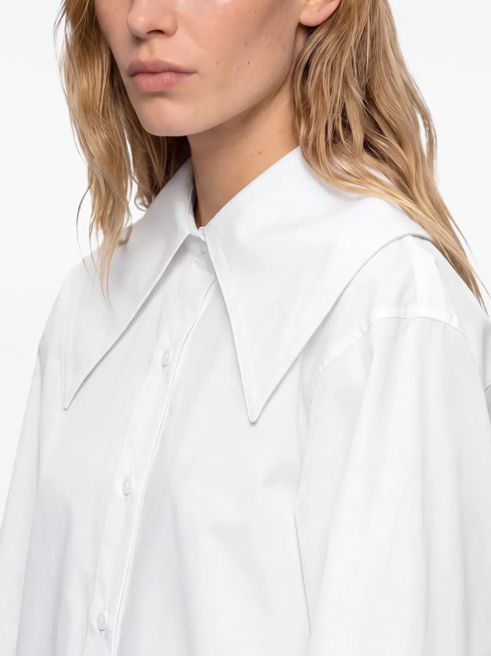 Karl Lagerfeld oversized-collar shirt Wit