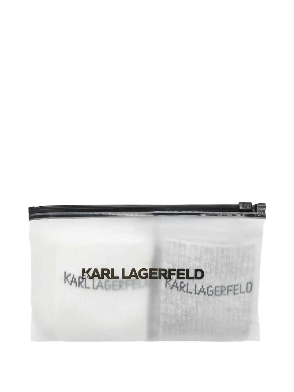 Karl Lagerfeld logo-detail ribbed socks (set of two) Grijs