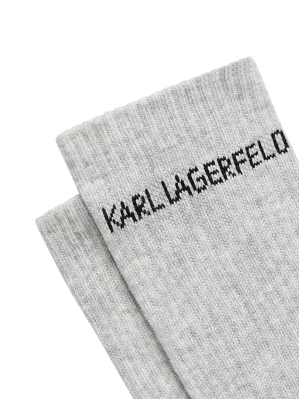 Karl Lagerfeld logo-detail ribbed socks (set of two) Grijs