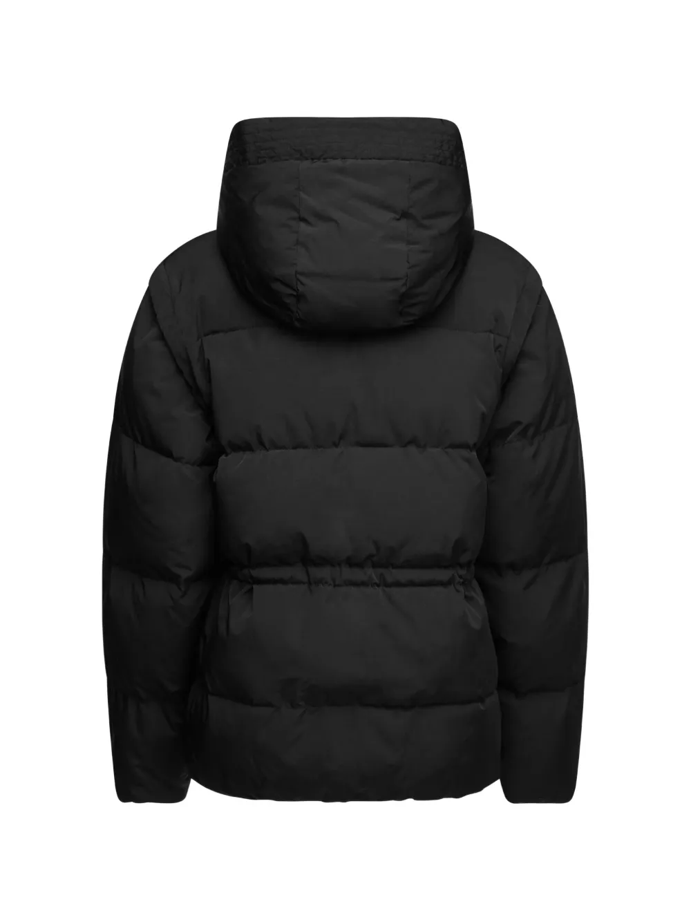 Karl Lagerfeld Jeans hooded transformable puffer jacket Zwart
