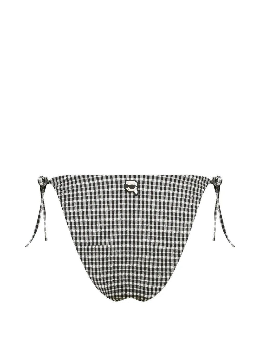 Karl Lagerfeld Ikon gingham bikini bottoms Zwart
