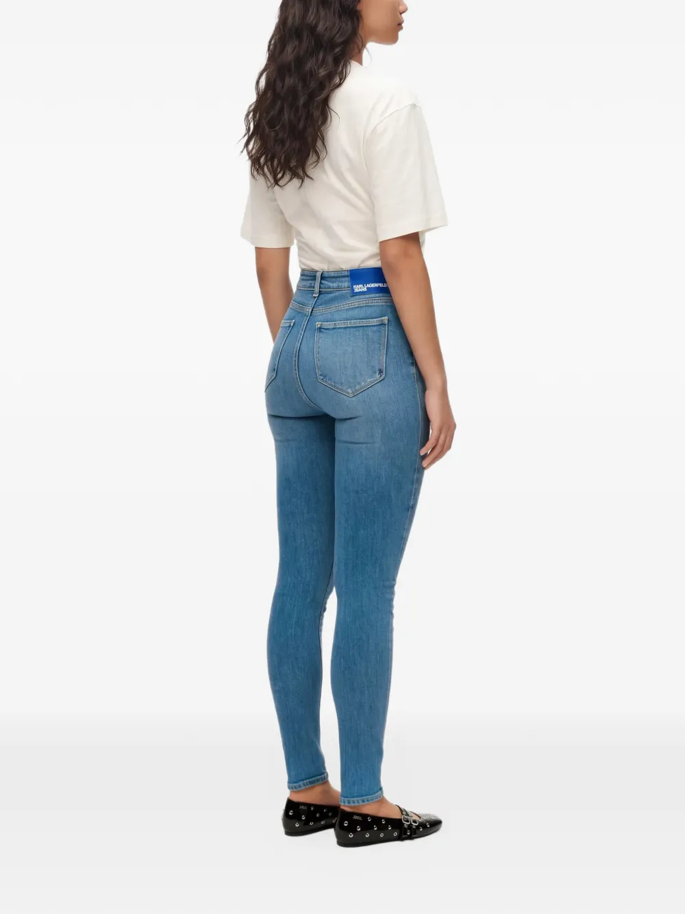 Karl Lagerfeld Jeans washed skinny jeans Blauw