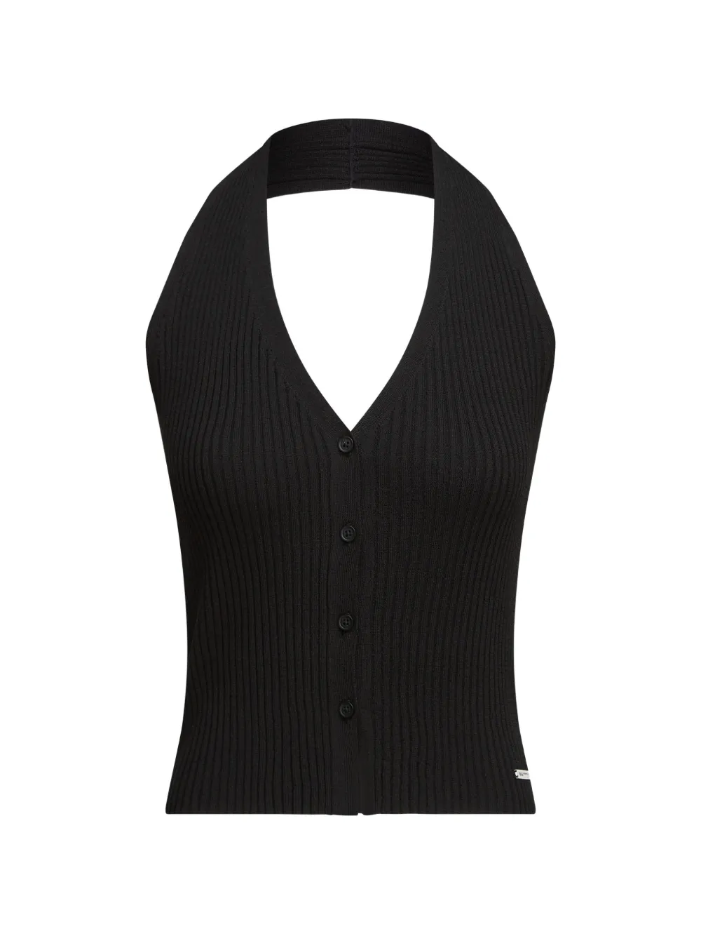 Karl Lagerfeld Jeans halter-neck knitted top - Nero