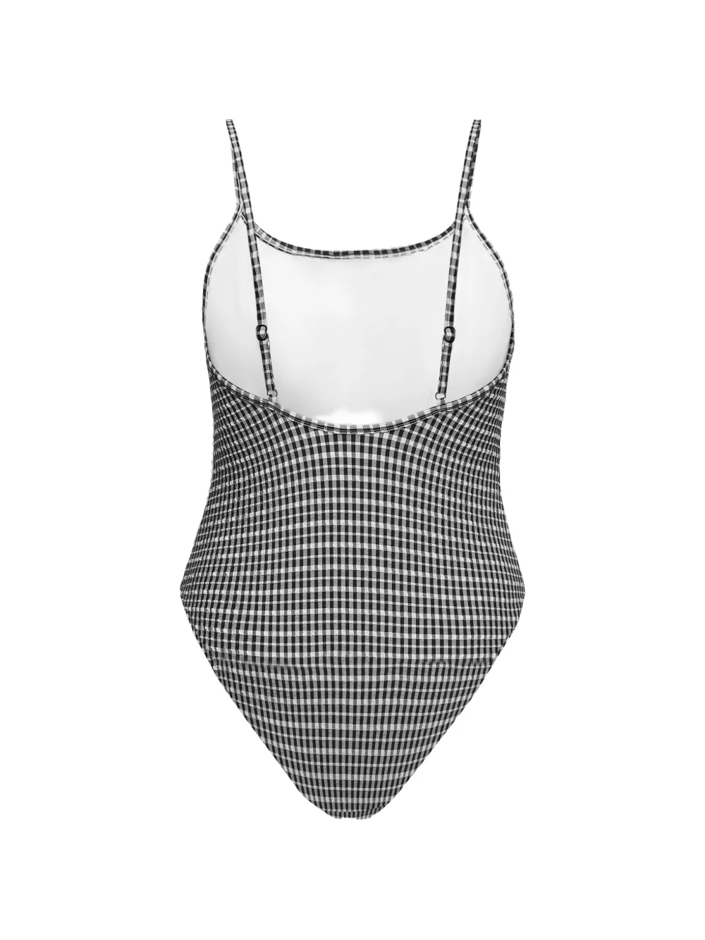 Karl Lagerfeld Ikon gingham swimsuit Zwart