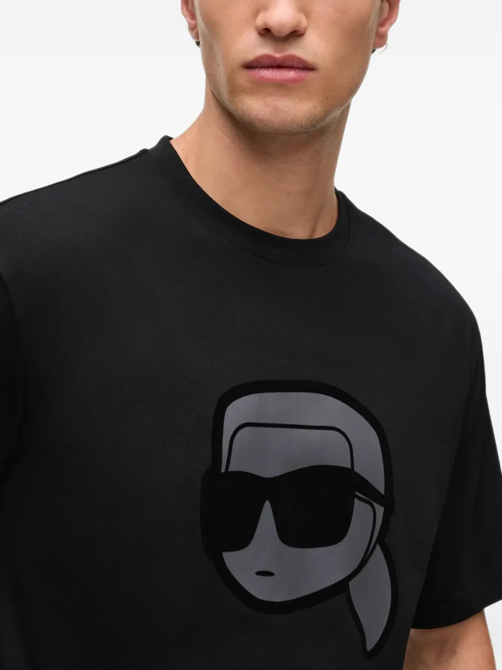 Karl Lagerfeld Large Ikon T-shirt Zwart