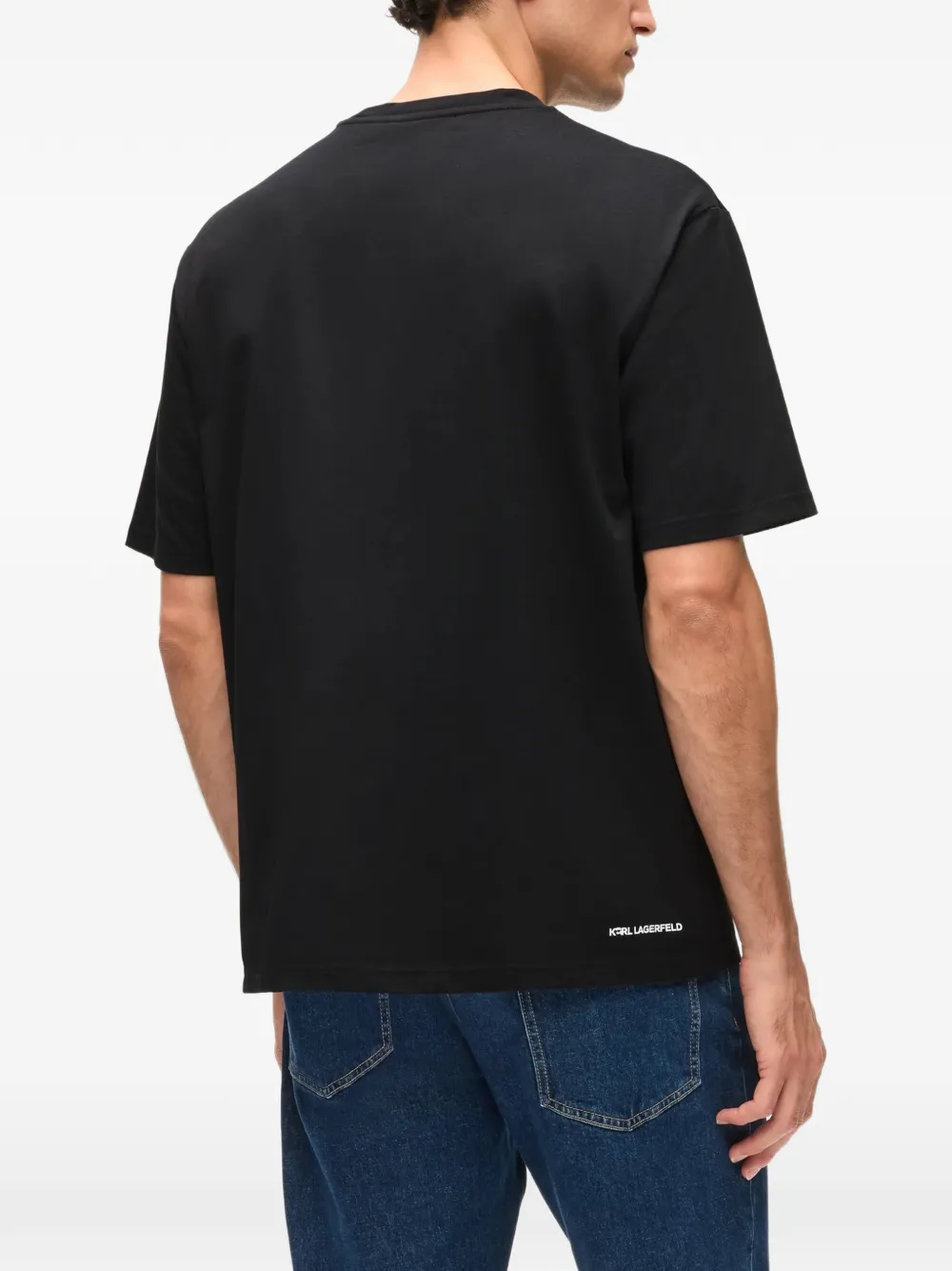 Karl Lagerfeld Large Ikon T-shirt Zwart