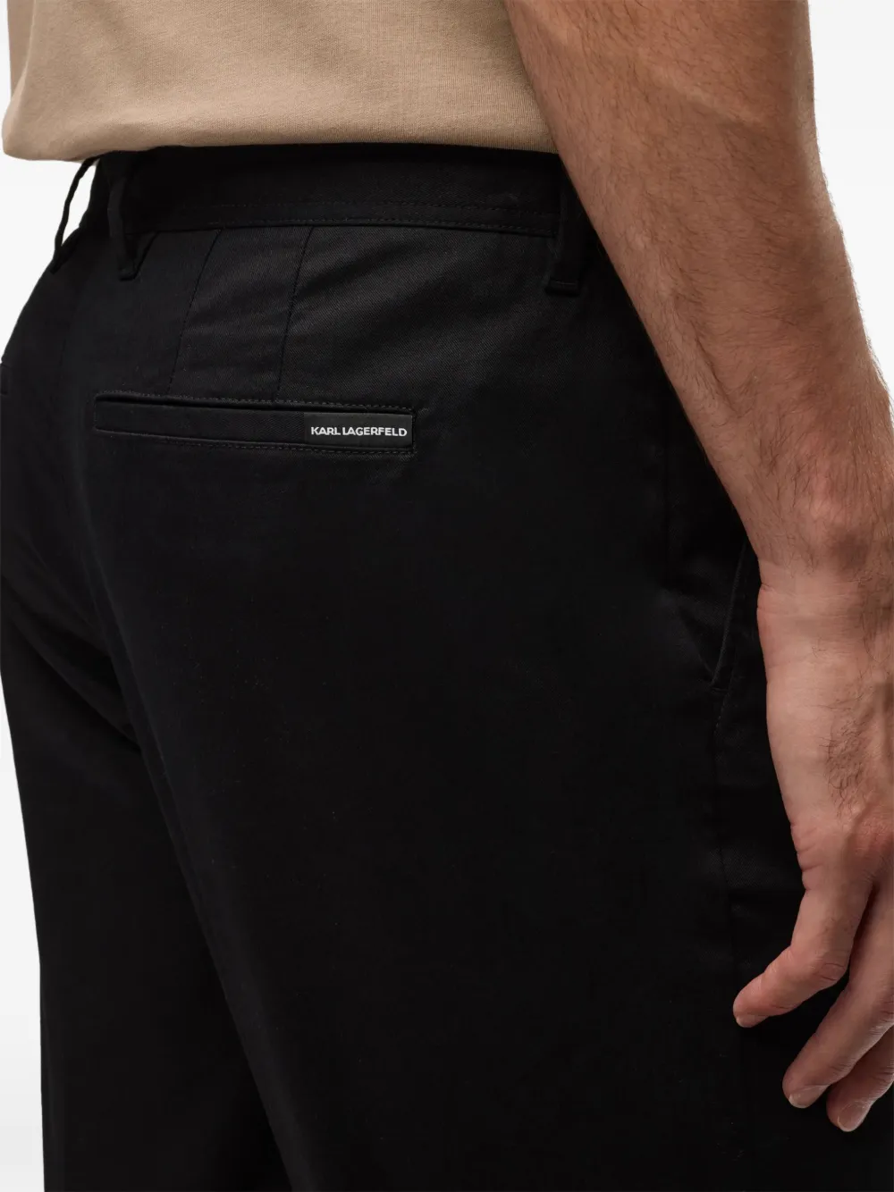 Karl Lagerfeld slim-fit chino trousers Zwart