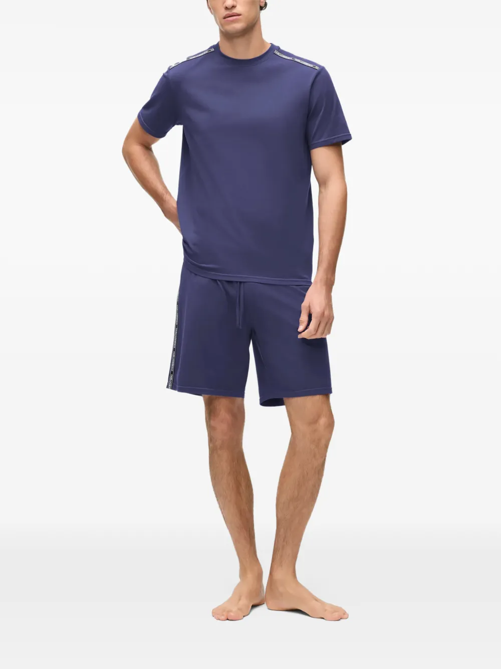 Karl Lagerfeld logo-tape pajamas Blauw
