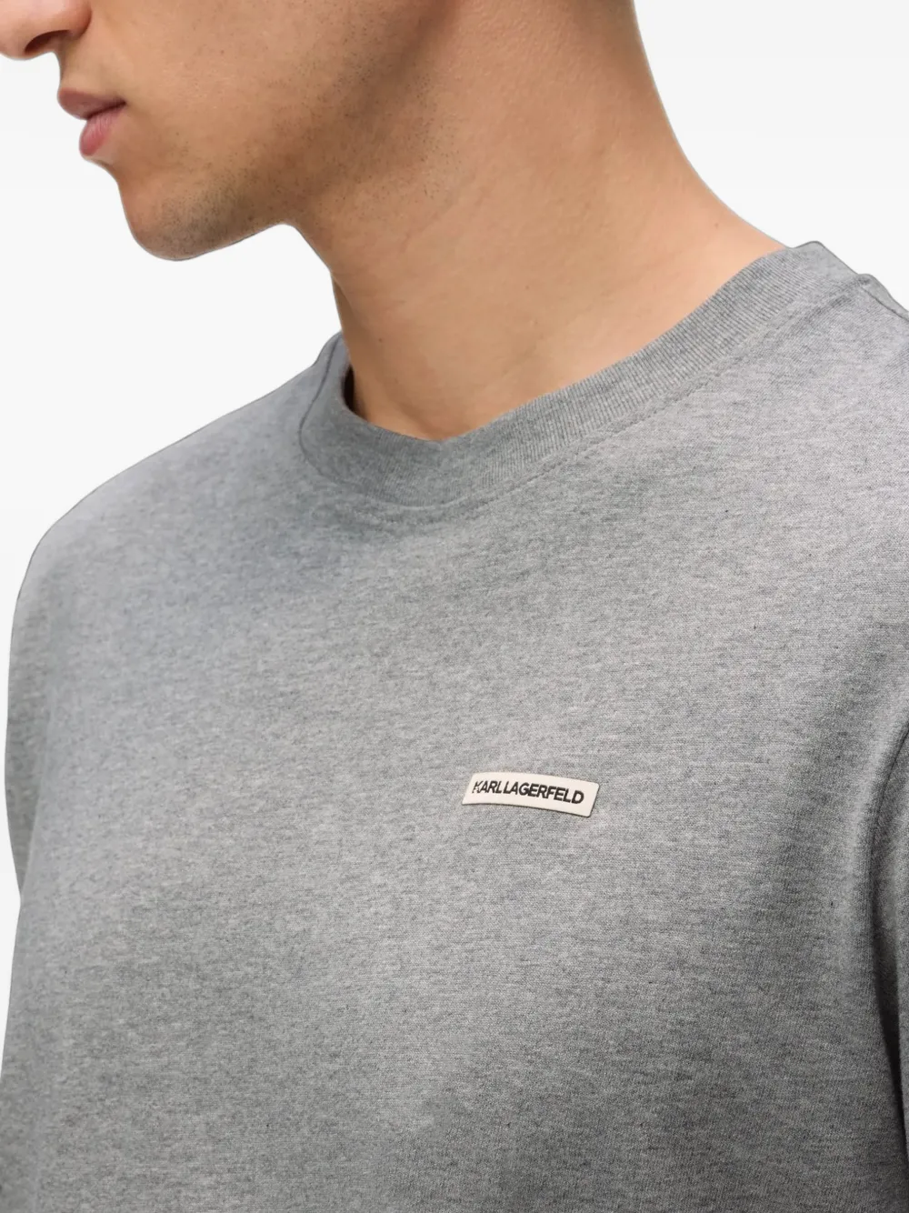 Karl Lagerfeld logo-patch T-shirt Grijs