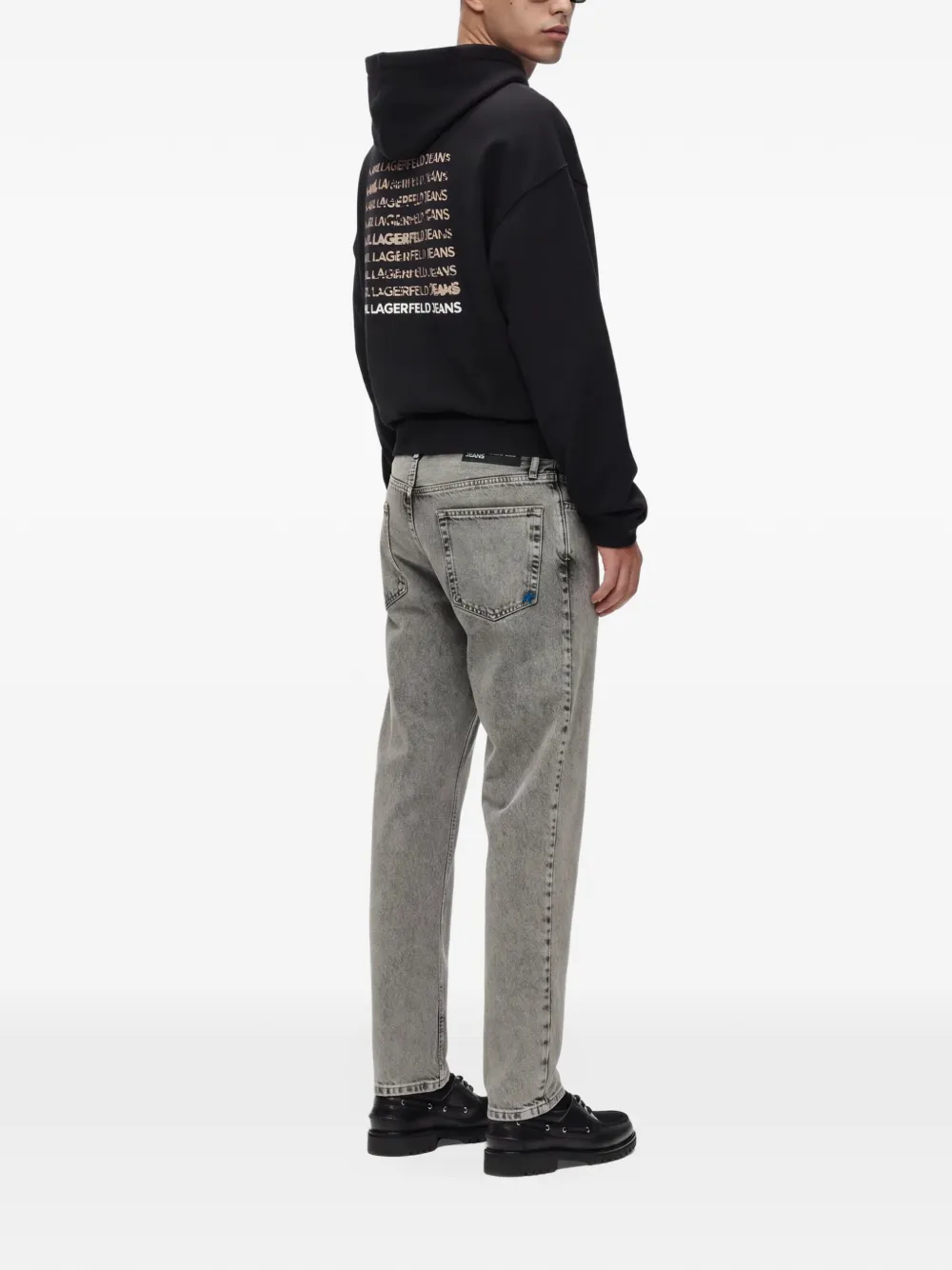 Karl Lagerfeld Jeans acid-wash tapered jeans Grijs